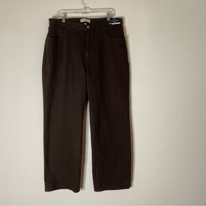 Abercrombie & fitch womens brown the 90s relaxed high rise jean 33 NEW